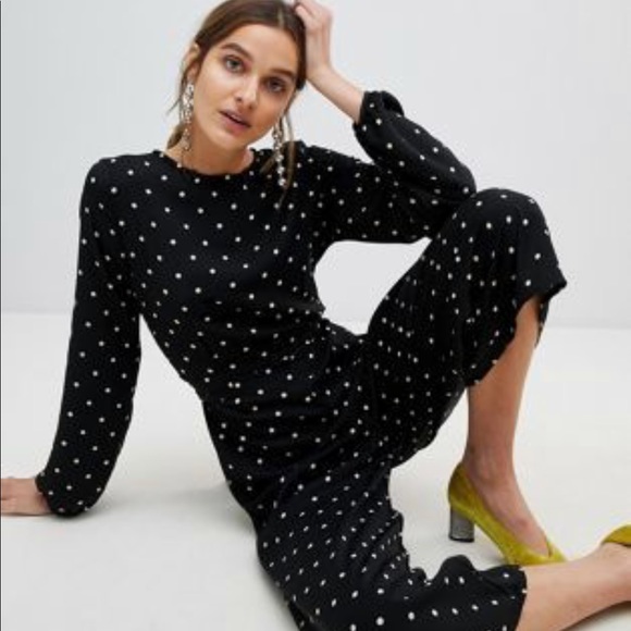 polka dot jumpsuit long sleeve